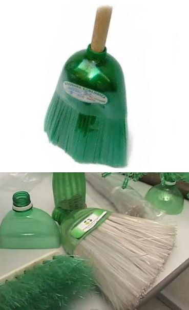 Метла из пластиковых бутылок фото пошагово